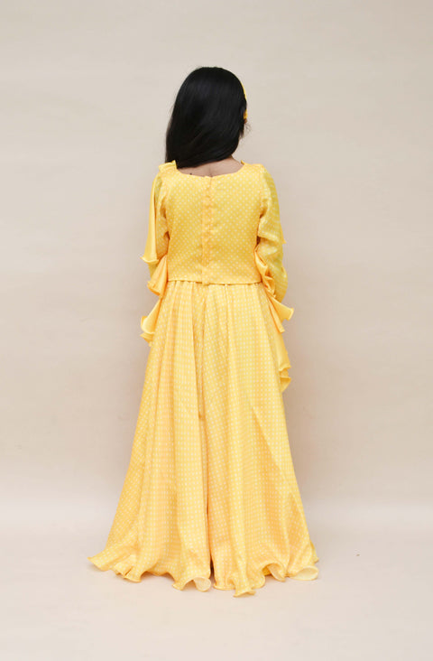 Pre-Order: Yellow Printed Top and Sharara