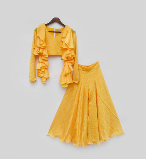 Pre-Order: Yellow Printed Top and Sharara