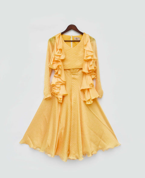 Pre-Order: Yellow Printed Top and Sharara