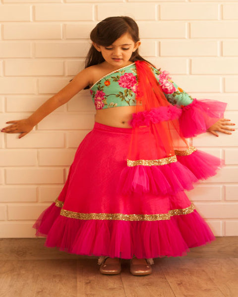Pre-Order: Pink Ghaghra Choli set