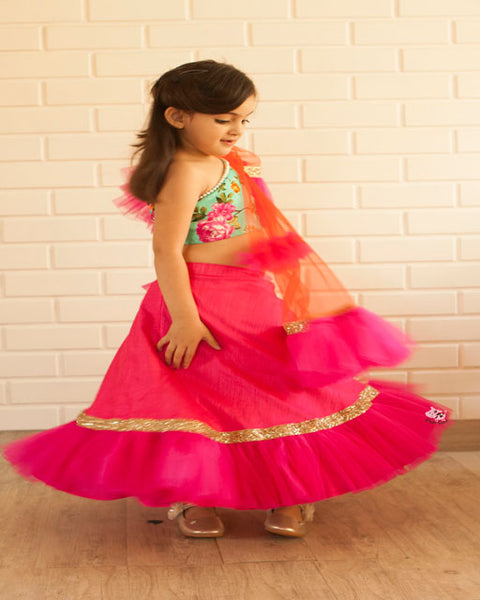Pre-Order: Pink Ghaghra Choli set