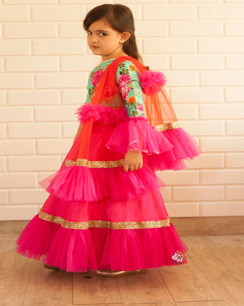 Pre-Order: Pink Ghaghra Choli set