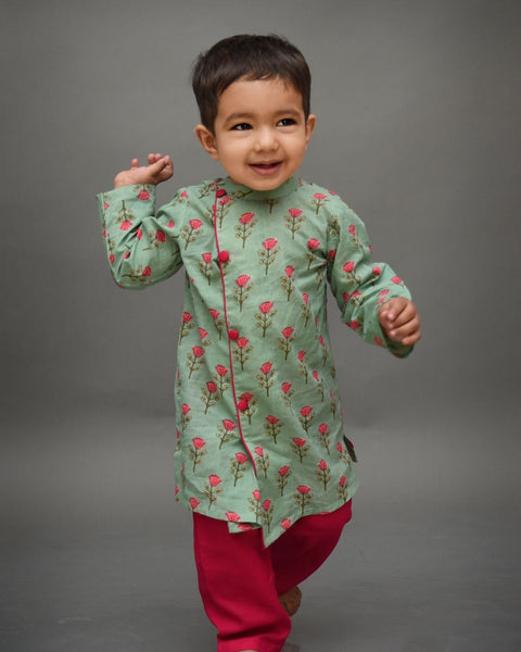 Pre-Order: Block Print Kurta Pajama Set