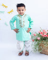 Pre-Order: Aqua Green Kurta with Dhoti
