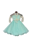 Pre-Order: Aqua Net Embroidery Choli with Lehenga