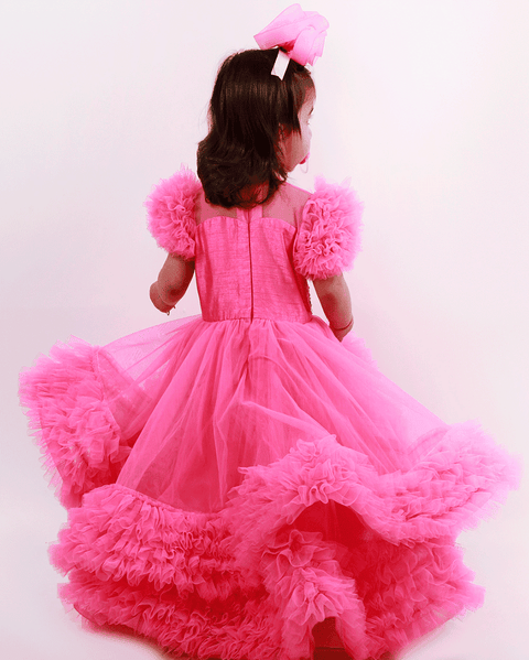 Pre-Order: Pink Sequin Embroidered Gown