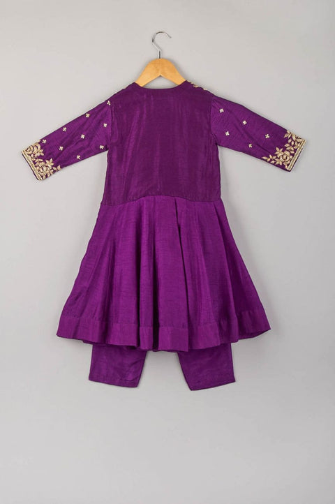 Pre-Order: Purple Embroidered Anarkali