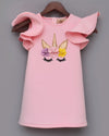 Pre-Order: Baby Pink Neoprene Dress with Lego Motif