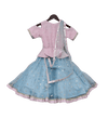 Pre-Order: Baby Pink Embroidery Peplum with Net One Piece