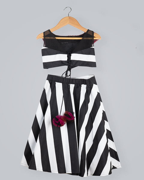 Pre-Order: Printed Ghagra Choli with Frilled Dupatta