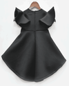 Pre-Order: Black Lycra Dress with Lycra Flowers