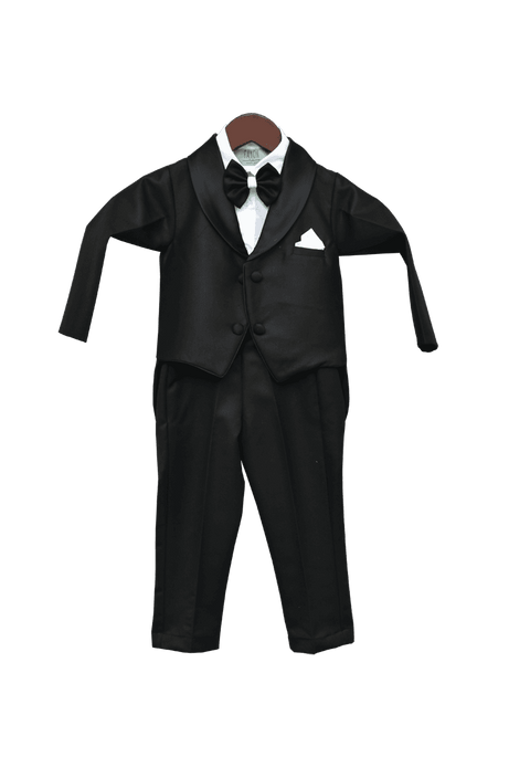 Pre-Order: Black Coat with Pant & White Shirt