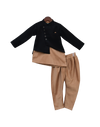 Pre-Order: Black Jacket with Kurta & Churidar