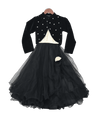 Pre Order: Black Net Gown with Shrug