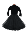Pre Order: Black Net Gown with Shrug