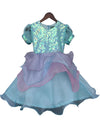Pre-Order: Blue Sequence yoke with Organza Frock