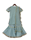 Pre-Order: Blue Embroidery Kurti with Sharara
