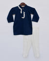 Pre-Order: Blue Kurta with Dori Embroidery and Pant