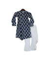 Pre Order: Blue Kurta with White Salwar