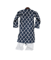 Pre Order: Blue Kurta with White Salwar