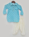Pre-Order: Blue Printed Kurta and Salwar