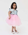 Pre-Order: Blue Shimmer and Pink Glitter Net Frock
