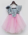 Pre-Order: Blue Shimmer and Pink Glitter Net Frock