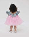 Pre-Order: Blue Shimmer and Pink Glitter Net Frock