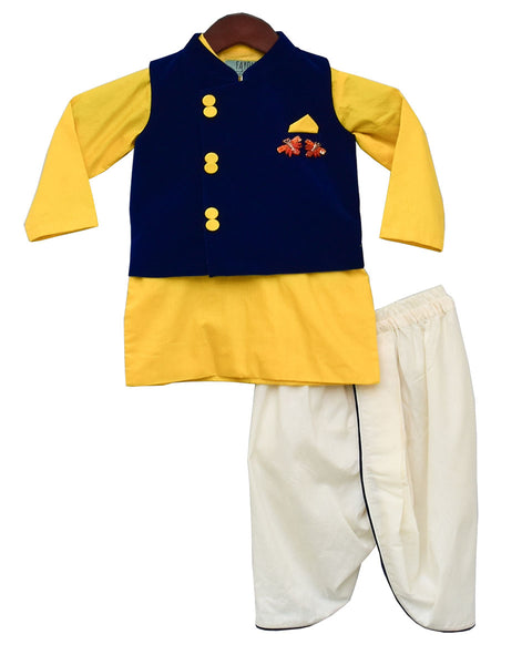 Pre-Order: Blue Velvet Nehru Jacket Set