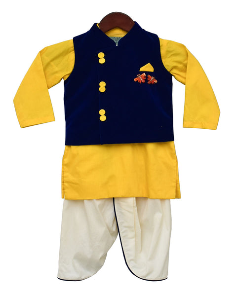 Pre-Order: Blue Velvet Nehru Jacket Set