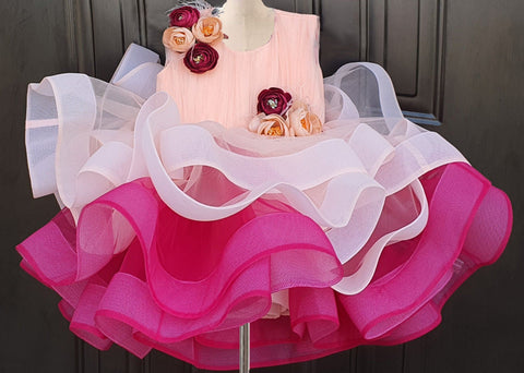 Pre-Order: Shaded Pink Knee Length Dress