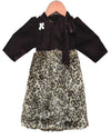 Pre-Order: Brown Velvet with Fur Dress