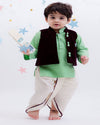 Pre-Order: Burgundy Velvet Nehru Jacket Set