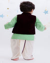 Pre-Order: Burgundy Velvet Nehru Jacket Set