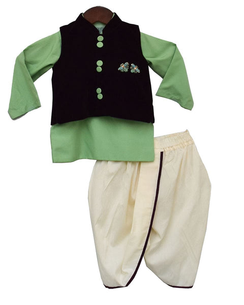 Pre-Order: Burgundy Velvet Nehru Jacket Set