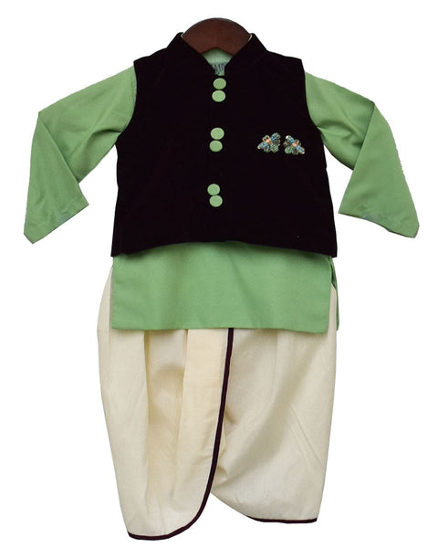 Pre-Order: Burgundy Velvet Nehru Jacket Set