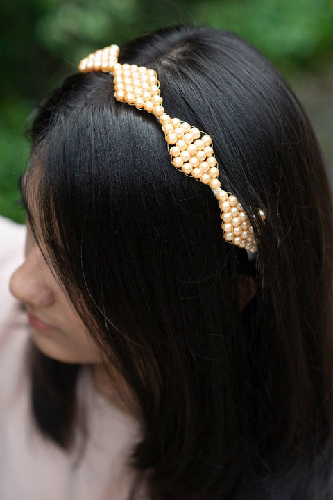 Bespoke Orange Pearl Headband