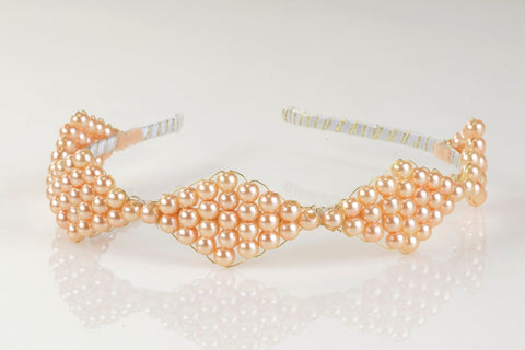 Bespoke Orange Pearl Headband