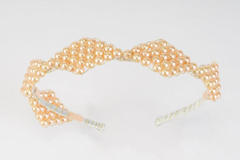 Bespoke Orange Pearl Headband