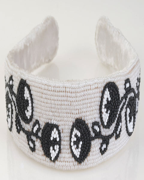 Black Star Japanese Seed Beads Headband