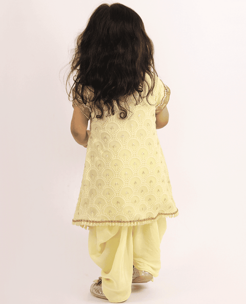 Pre-Order: Yellow Chikankari  Kurta  Patiala