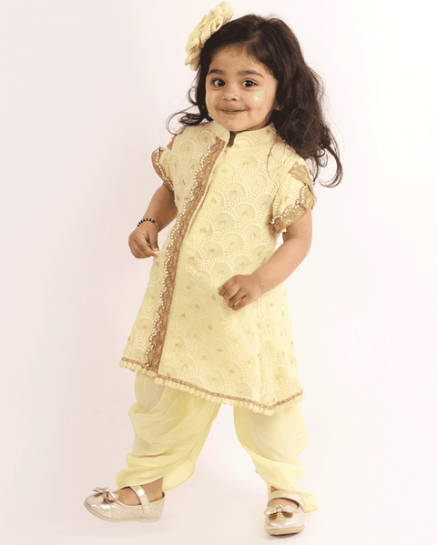 Pre-Order: Yellow Chikankari  Kurta  Patiala