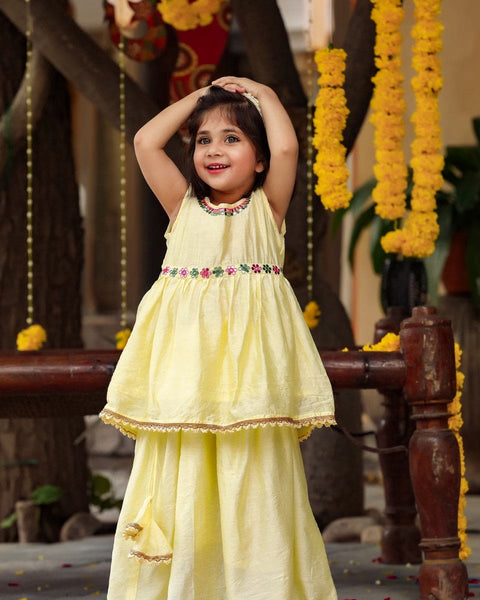 Pre-Order: Lemon Kurta and Skirt