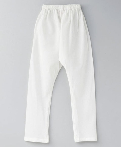 Orange Chanderi Front Button Kurta with Pants