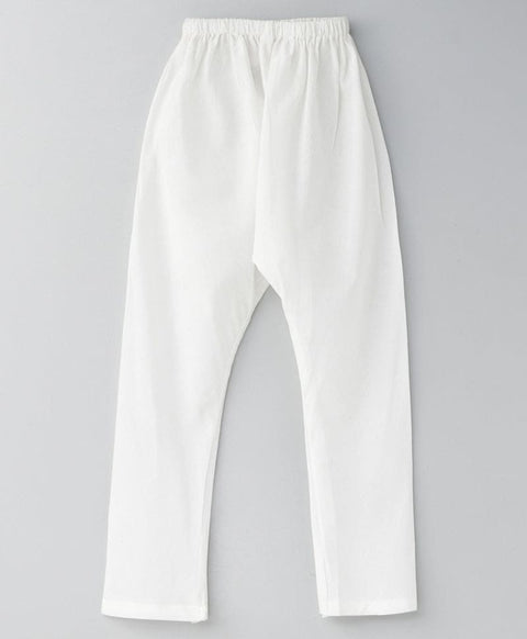 Orange Chanderi Front Button Kurta with Pants