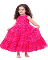 Pre-Order: Pink Bandhani Chiffon Dress