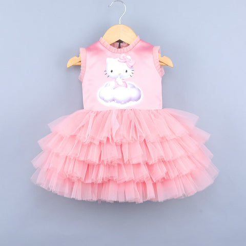 Pre-Order: Kitty On Clouds Pink Dress
