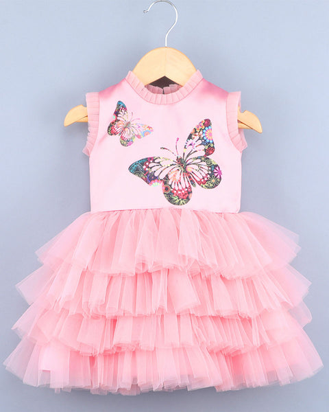 Pre-Order: Flying Butterfly Pink Dress