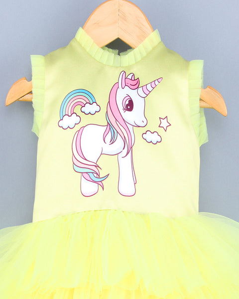 Pre-Order: Rainbow Unicorn Yellow Dress