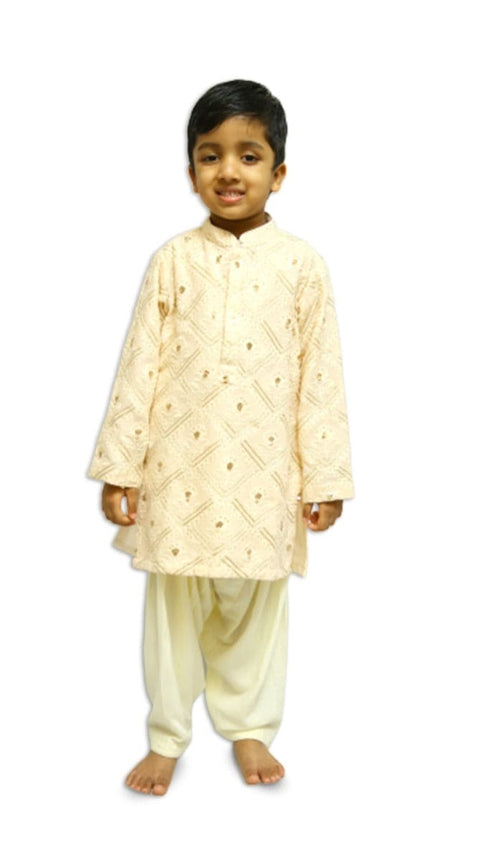 Pre-Order: Peach Chikankari  Kurta